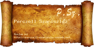Perczell Szaniszló névjegykártya